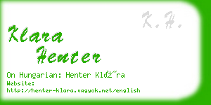 klara henter business card